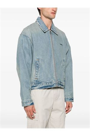 Giacca denim di cotone azzurro PURPLE BRAND | M6087FZJP325MIDINDIGO